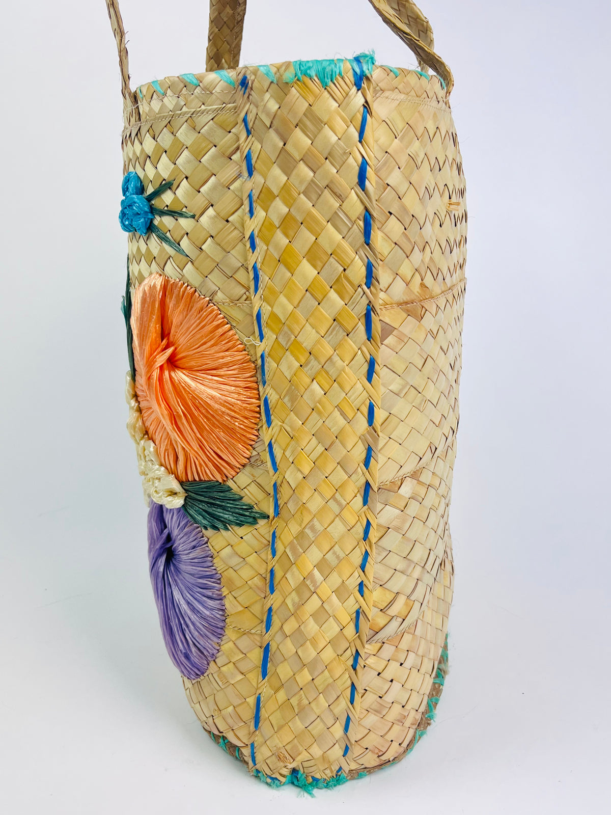 Large Woven Straw & Raffia Tote