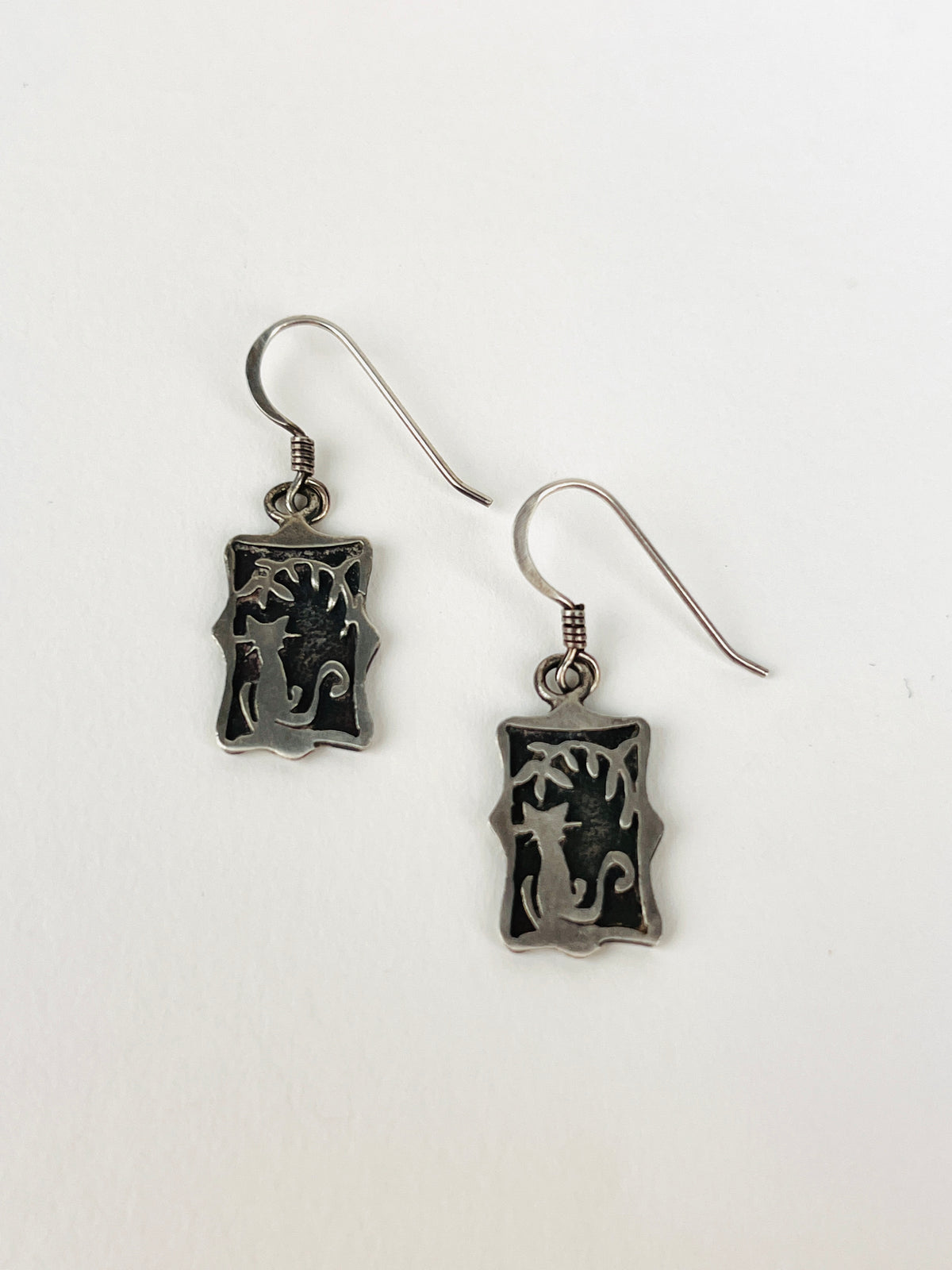Sterling Cat Earrings