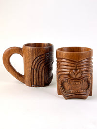 Vintage Wood Tiki Mug