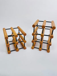 Vintage MCM Modular Wood Wine Rack