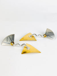Vintage Postmodern Articulated Sterling Earrings