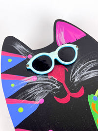 Memphis Style Cat Clock