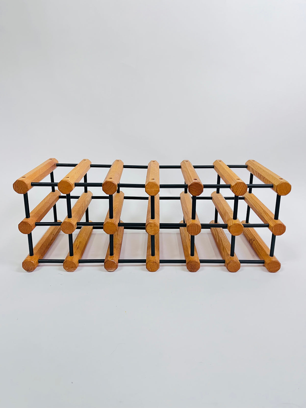 Vintage MCM Modular Wood Wine Rack