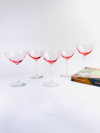 Vintage Pink Depression Glass Coupes