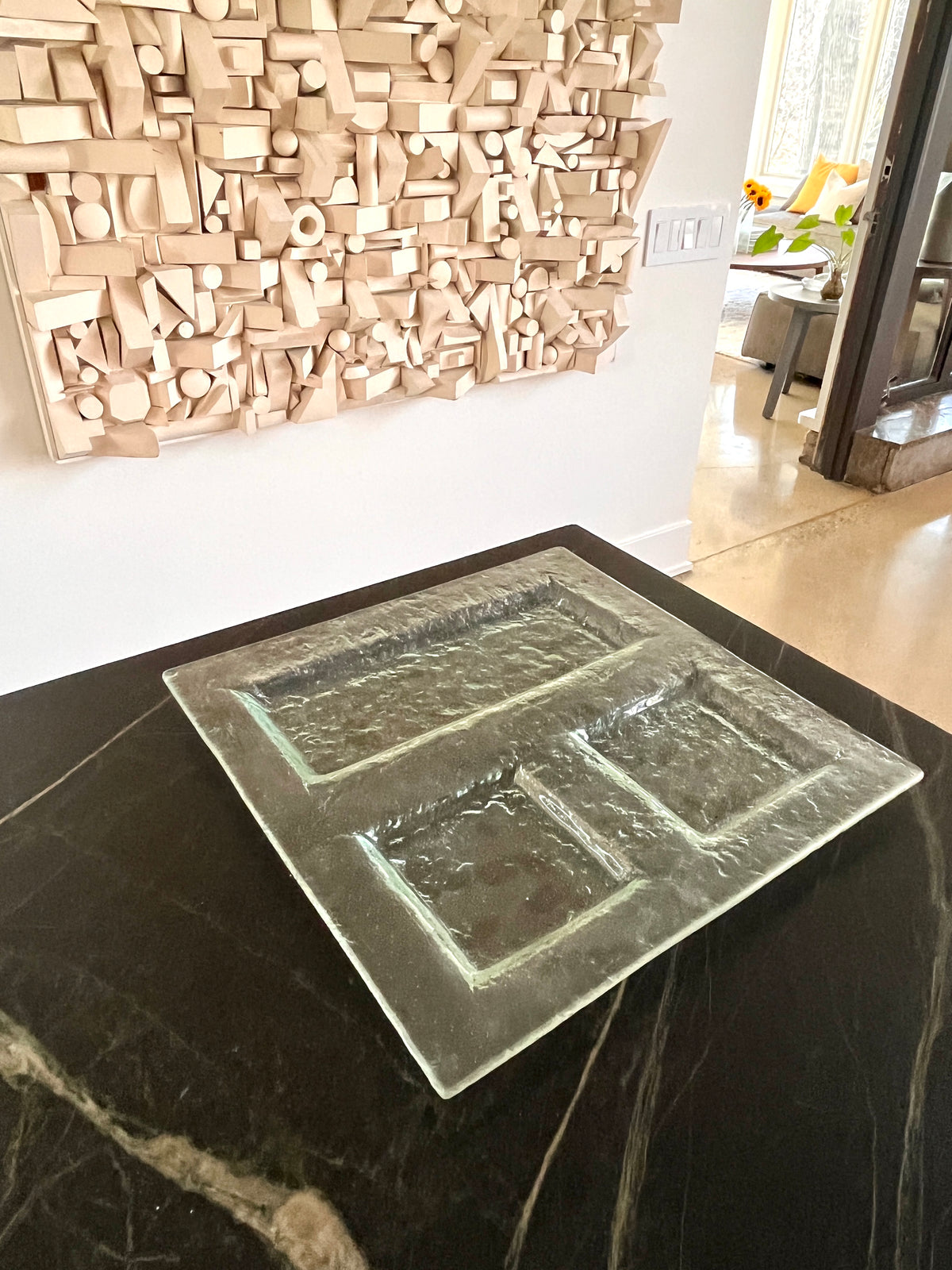 Vintage Segmented Glass Tray