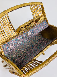 Vintage Seashell and Rattan Bag