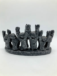 Vintage 1960s Brutalist Cast Metal Menorah