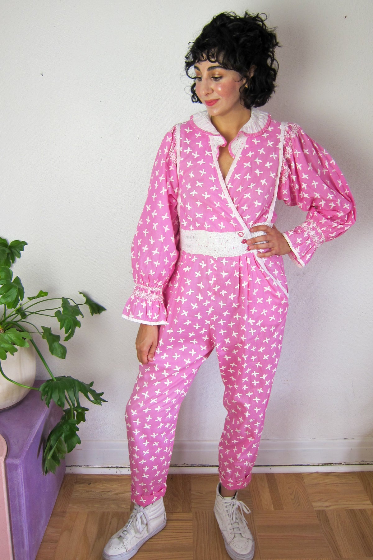 Jeanne Marc Criss-Cross Jumpsuit