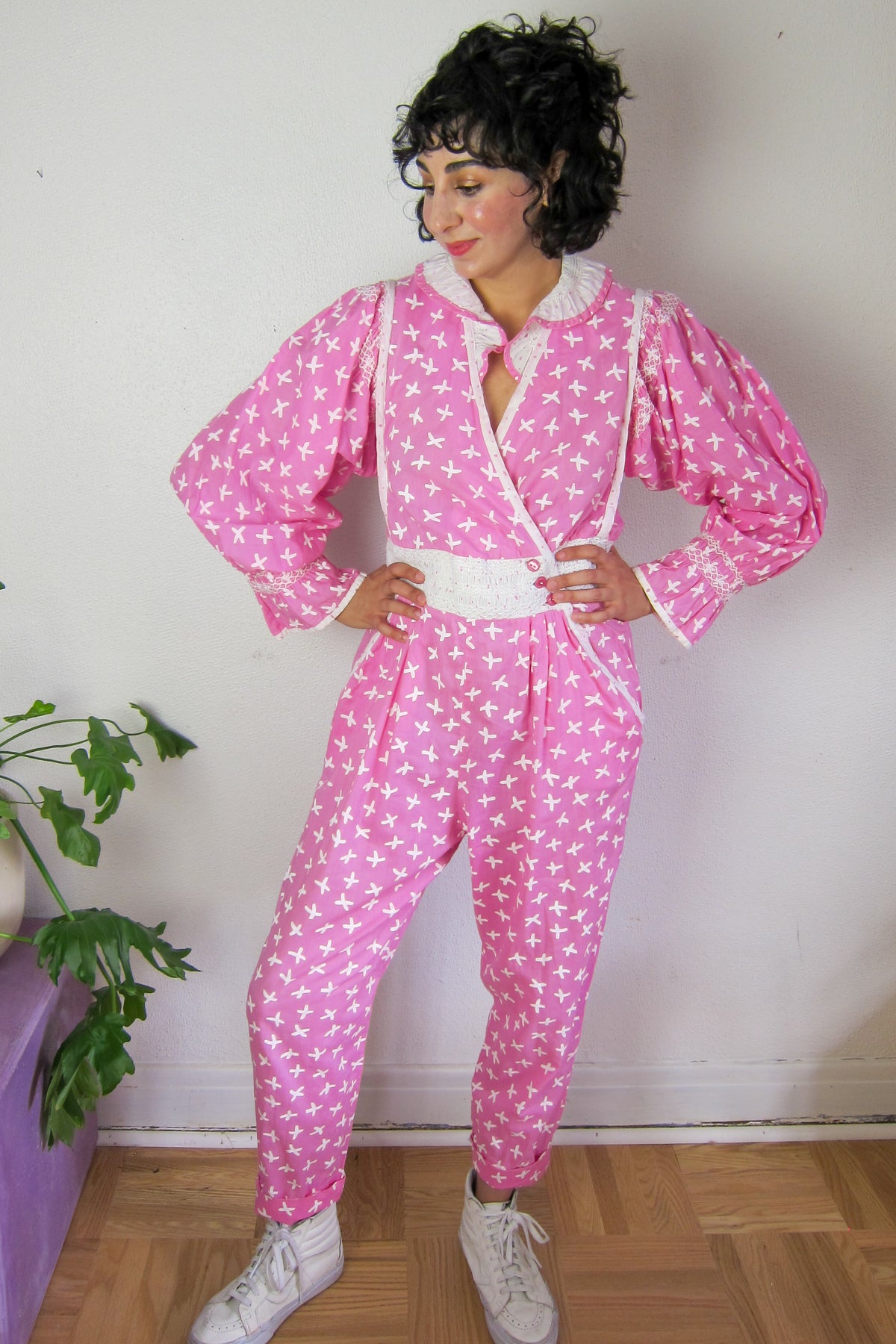 Jeanne Marc Criss-Cross Jumpsuit