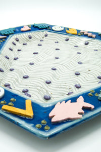 Memphis Style Ceramic Art Plate