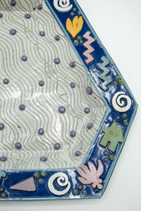 Memphis Style Ceramic Art Plate