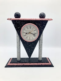 Vintage 90s Postmodern Speckled Clock