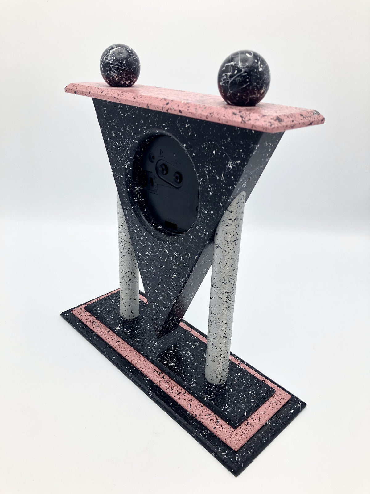 Vintage 90s Postmodern Speckled Clock