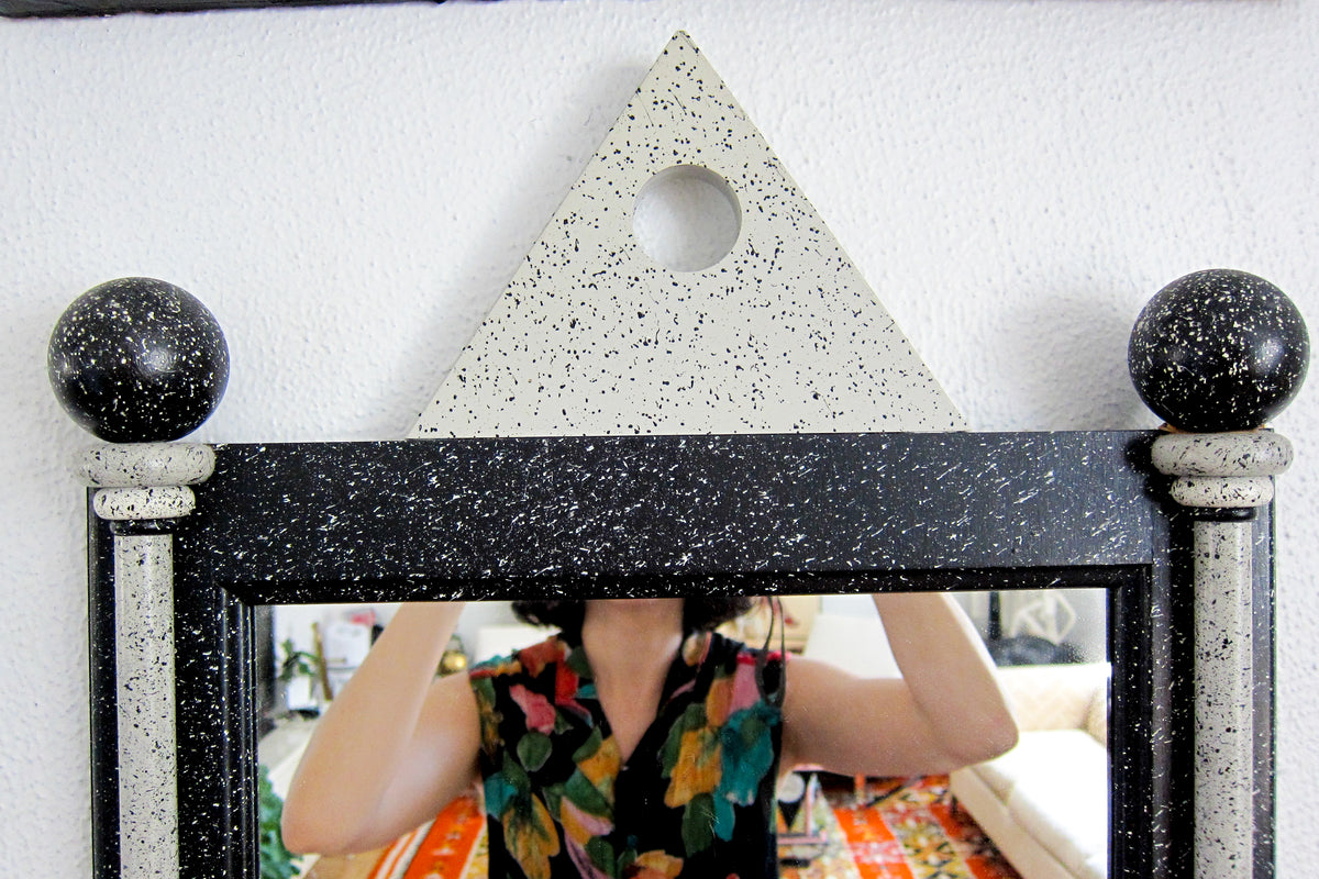 Postmodern Speckled Wall Mirror
