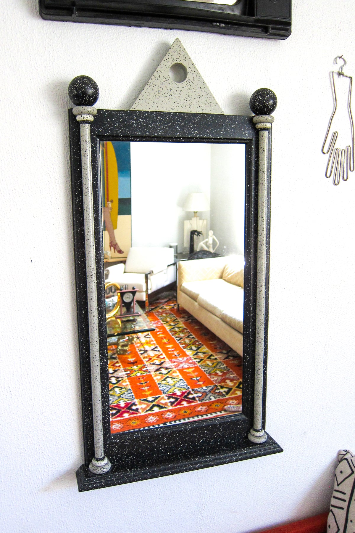 Postmodern Speckled Wall Mirror