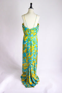 Vintage 1960s Silk Evening Gown & Shawl by Helena Barbieri