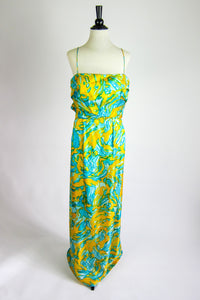 Vintage 1960s Silk Evening Gown & Shawl by Helena Barbieri