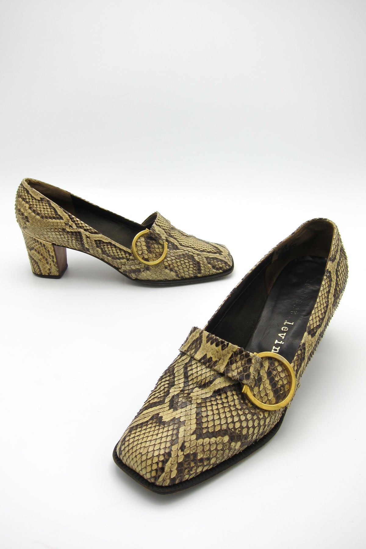 Vintage 1960s Snakeskin Pumps by Herbert Levine