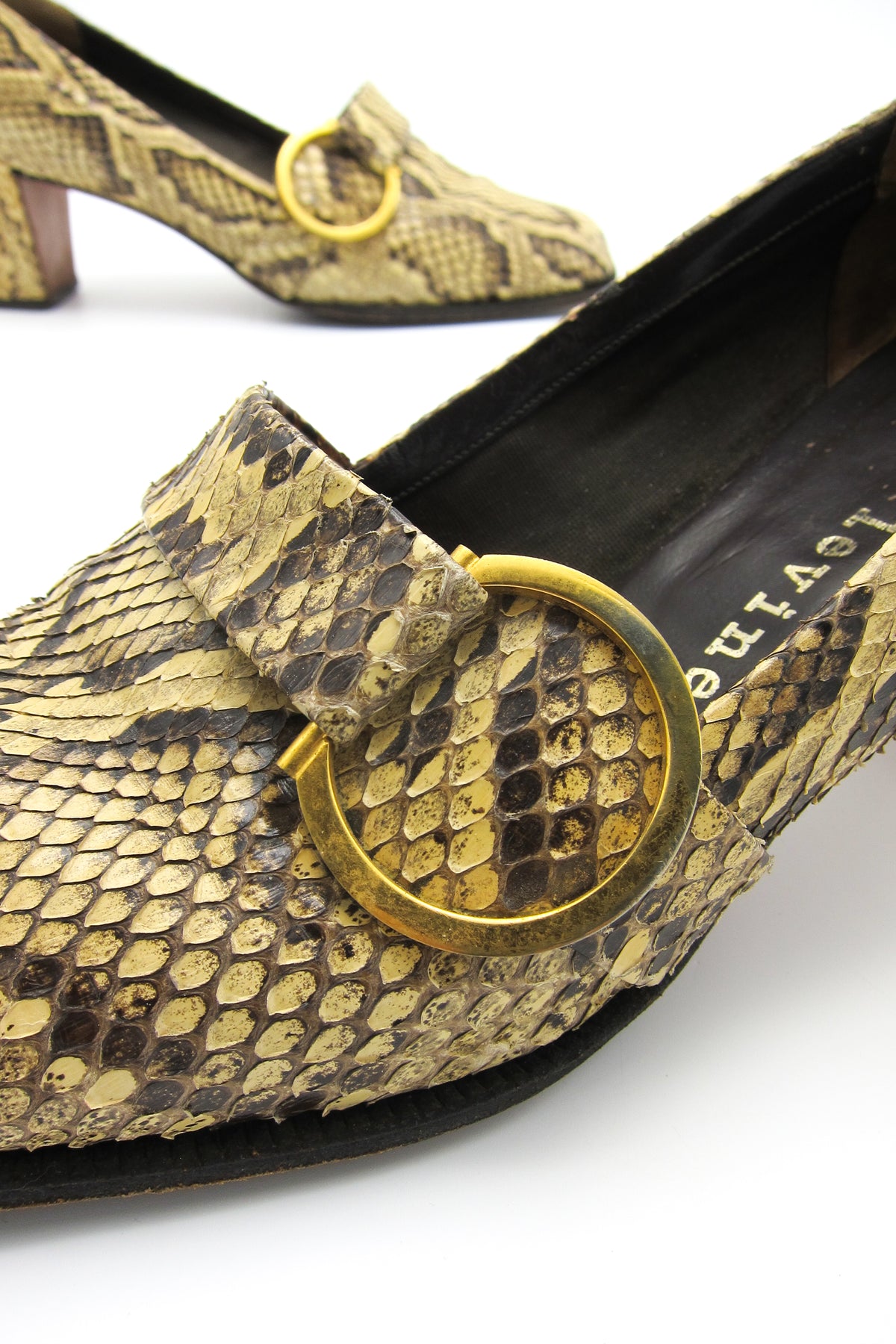 Vintage 1960s Snakeskin Pumps by Herbert Levine
