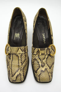Vintage 1960s Snakeskin Pumps by Herbert Levine