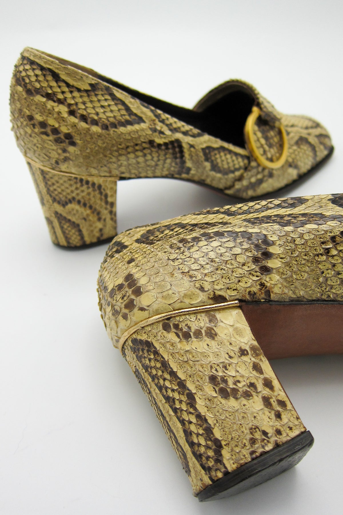 Vintage 1960s Snakeskin Pumps by Herbert Levine