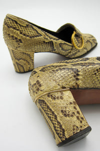 Vintage 1960s Snakeskin Pumps by Herbert Levine