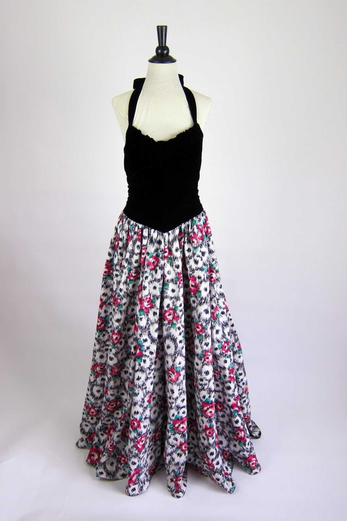 Vintage 1960s Kay Selig Halter Evening Gown