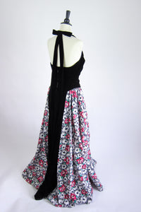 Vintage 1960s Kay Selig Halter Evening Gown