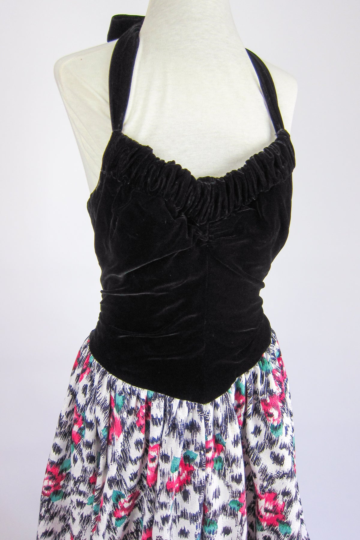 Vintage 1960s Kay Selig Halter Evening Gown