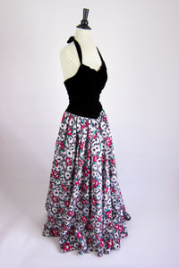 Vintage 1960s Kay Selig Halter Evening Gown