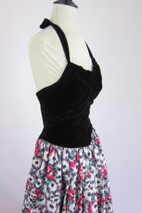 Vintage 1960s Kay Selig Halter Evening Gown