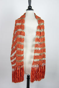 Rare 60s Ribbon Knit Shawl