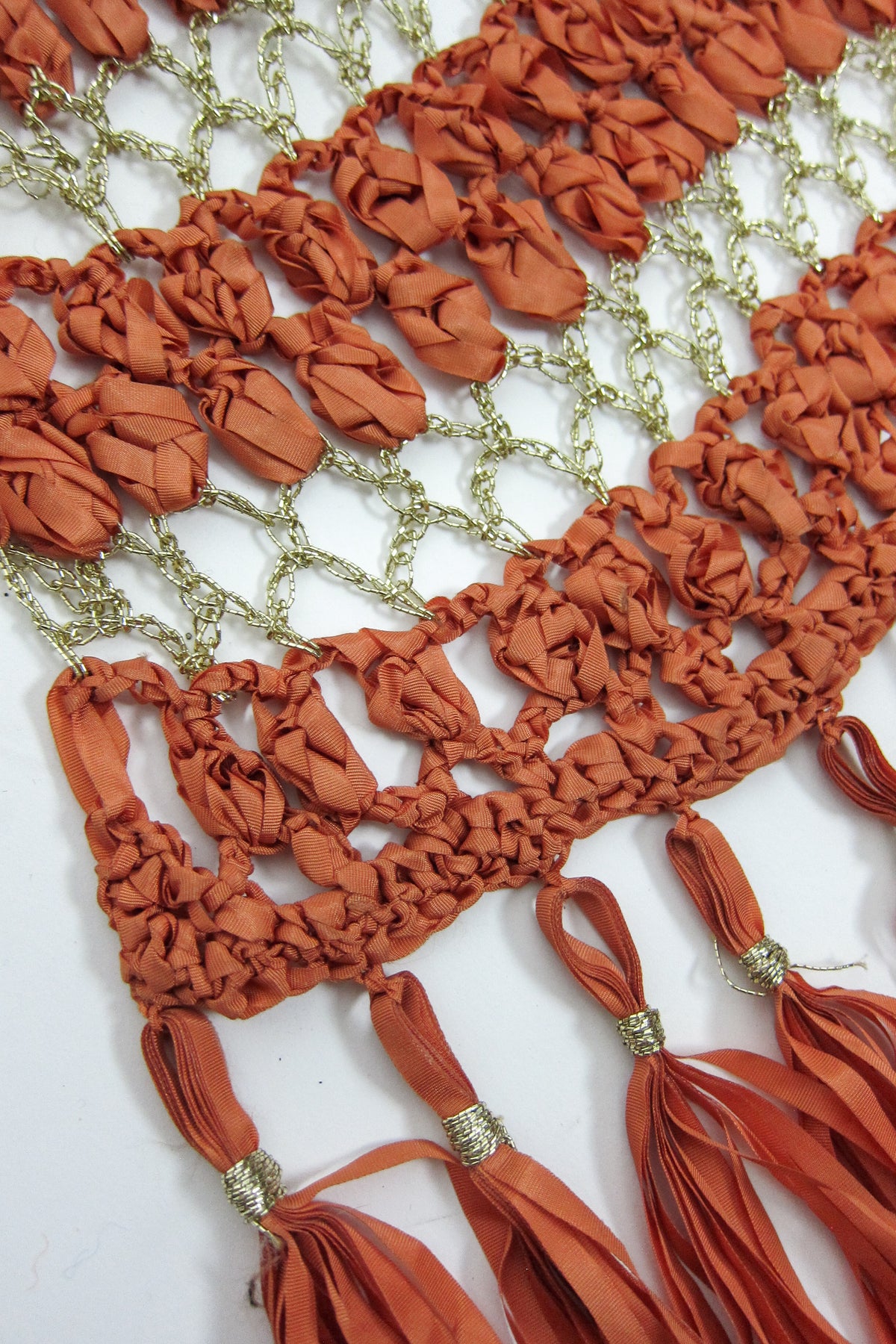 Rare 60s Ribbon Knit Shawl