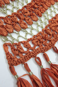 Rare 60s Ribbon Knit Shawl