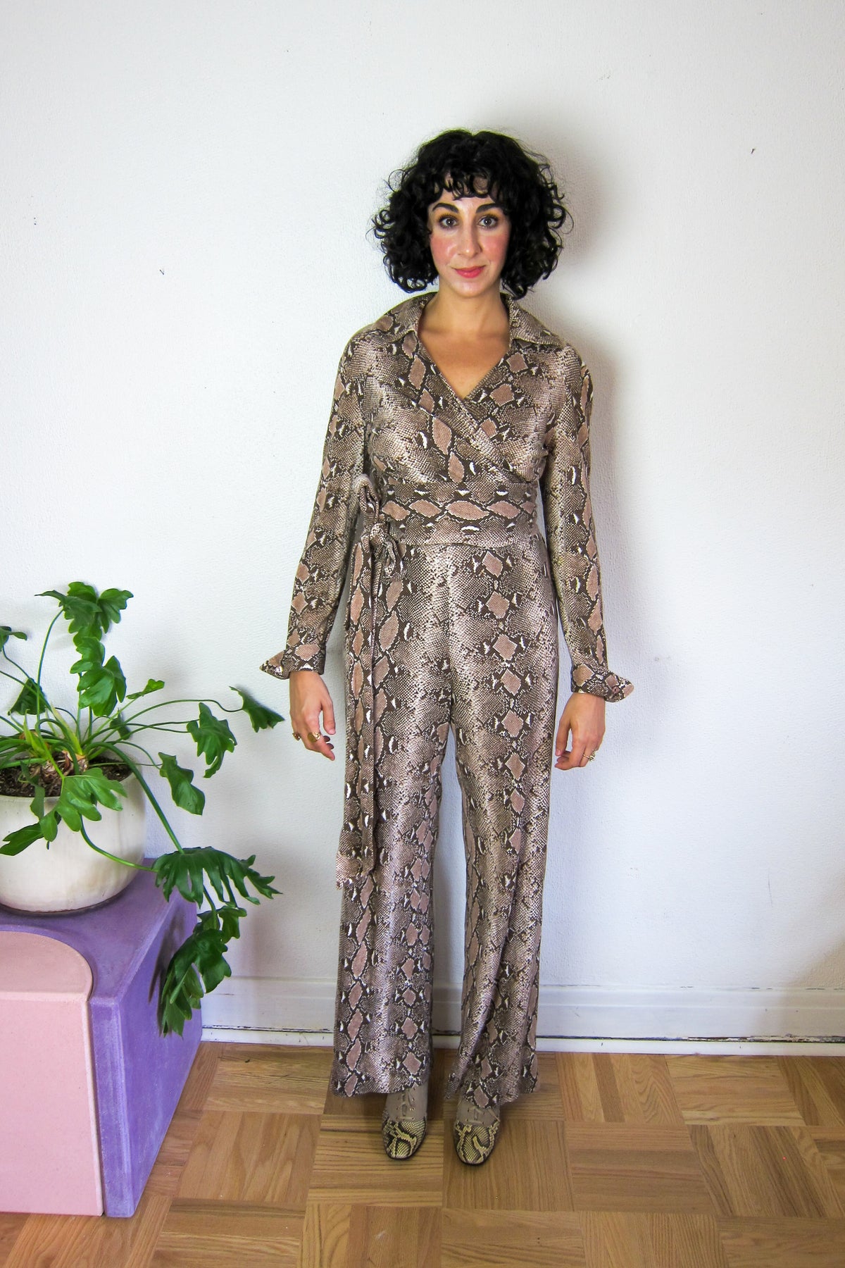 Rare Diane Von Furstenburg Snake Print Set