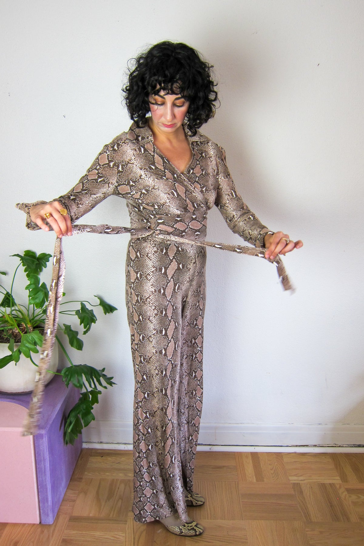 Rare Diane Von Furstenburg Snake Print Set