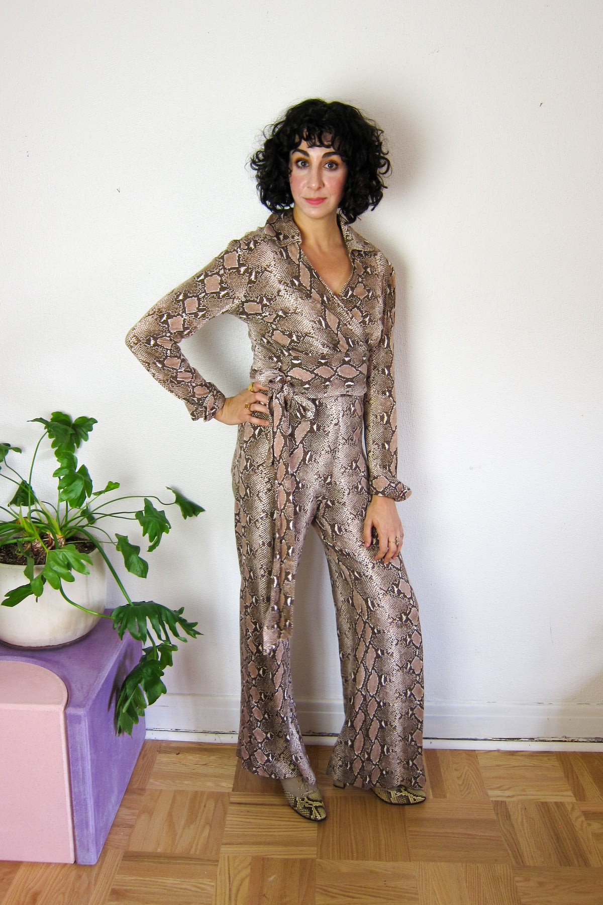 Rare Diane Von Furstenburg Snake Print Set