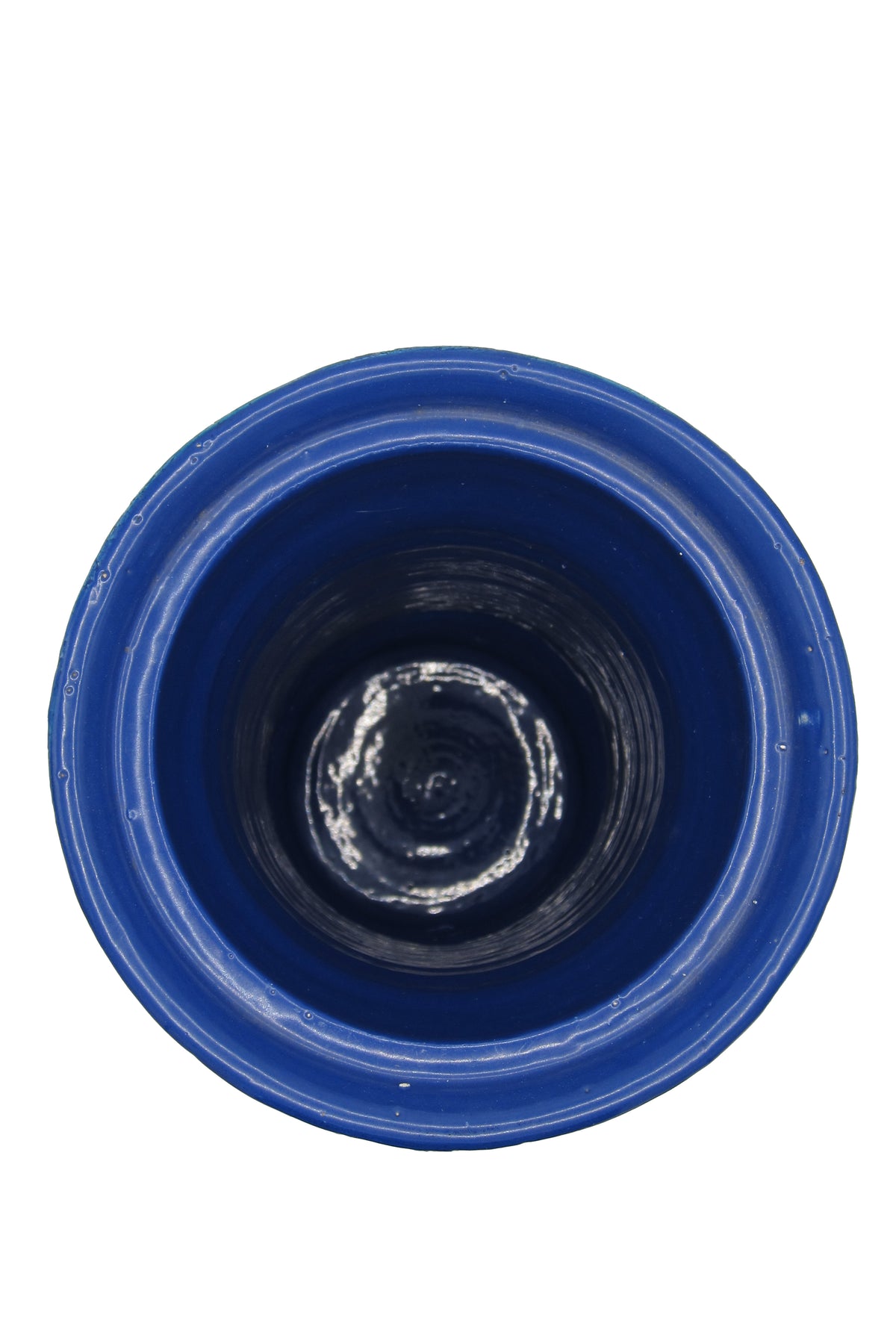 Vintage Blue Bitossi Italian Ceramic Lidded Jar