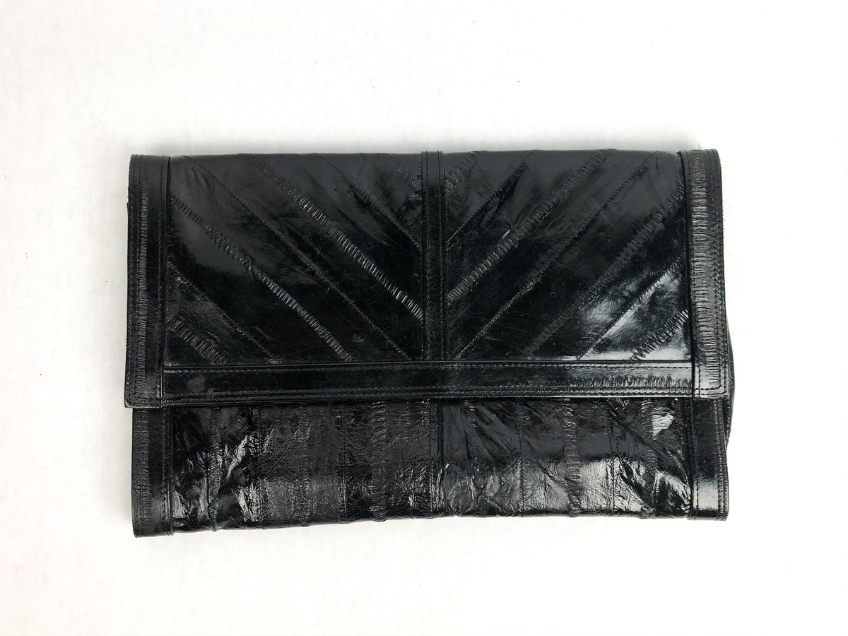 Vintage Black Eel Skin Bag