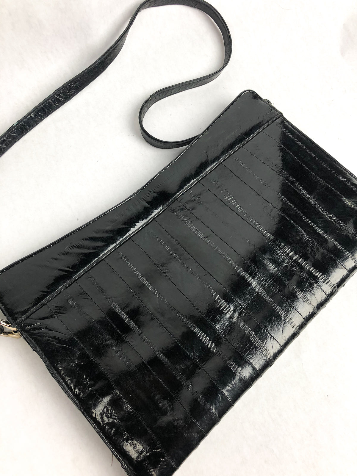 Vintage Black Eel Skin Bag