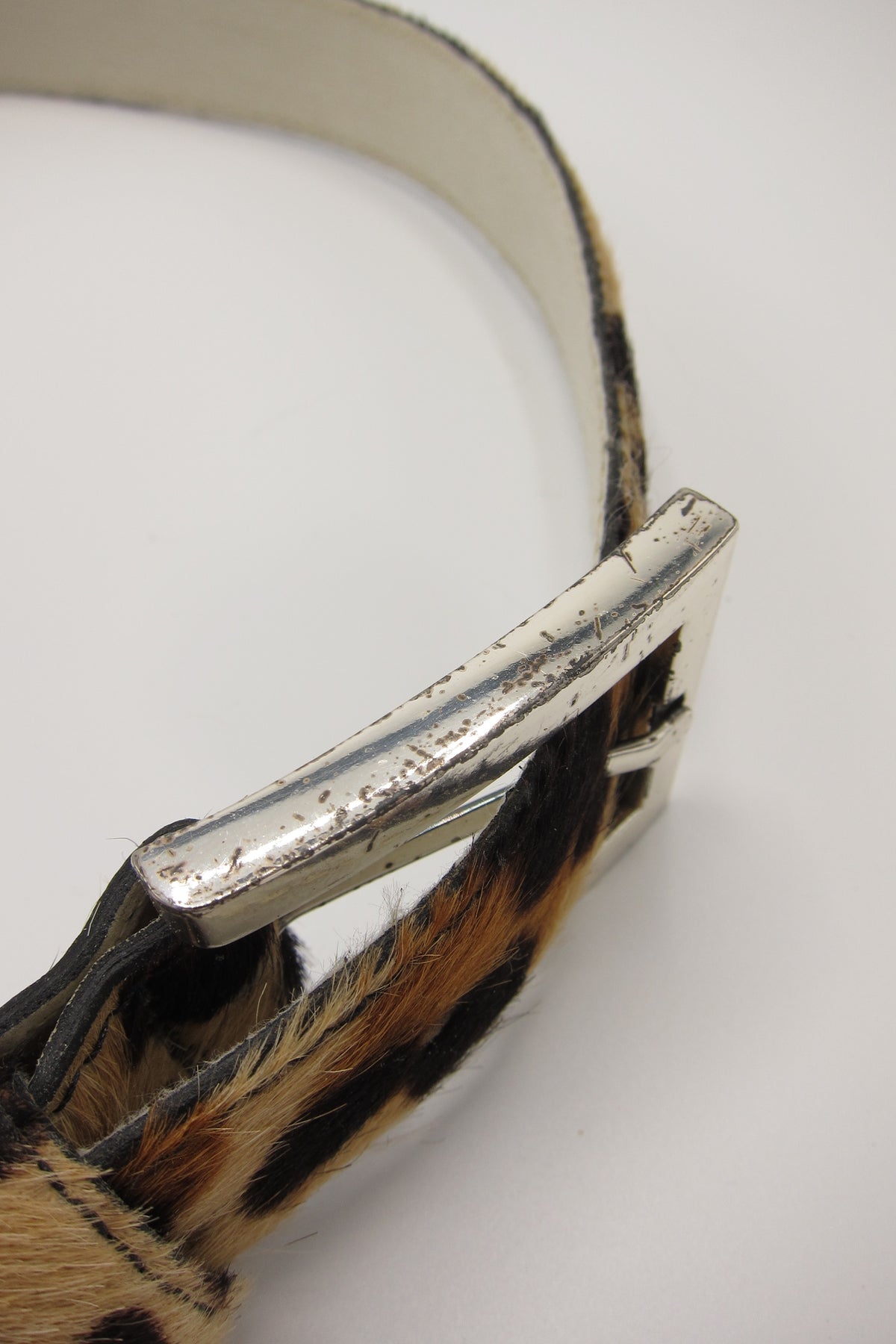Vintage Animal Print Calf Hair Belt