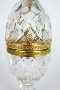 Vintage Cut Crystal Gold Ormolu Table Lighter