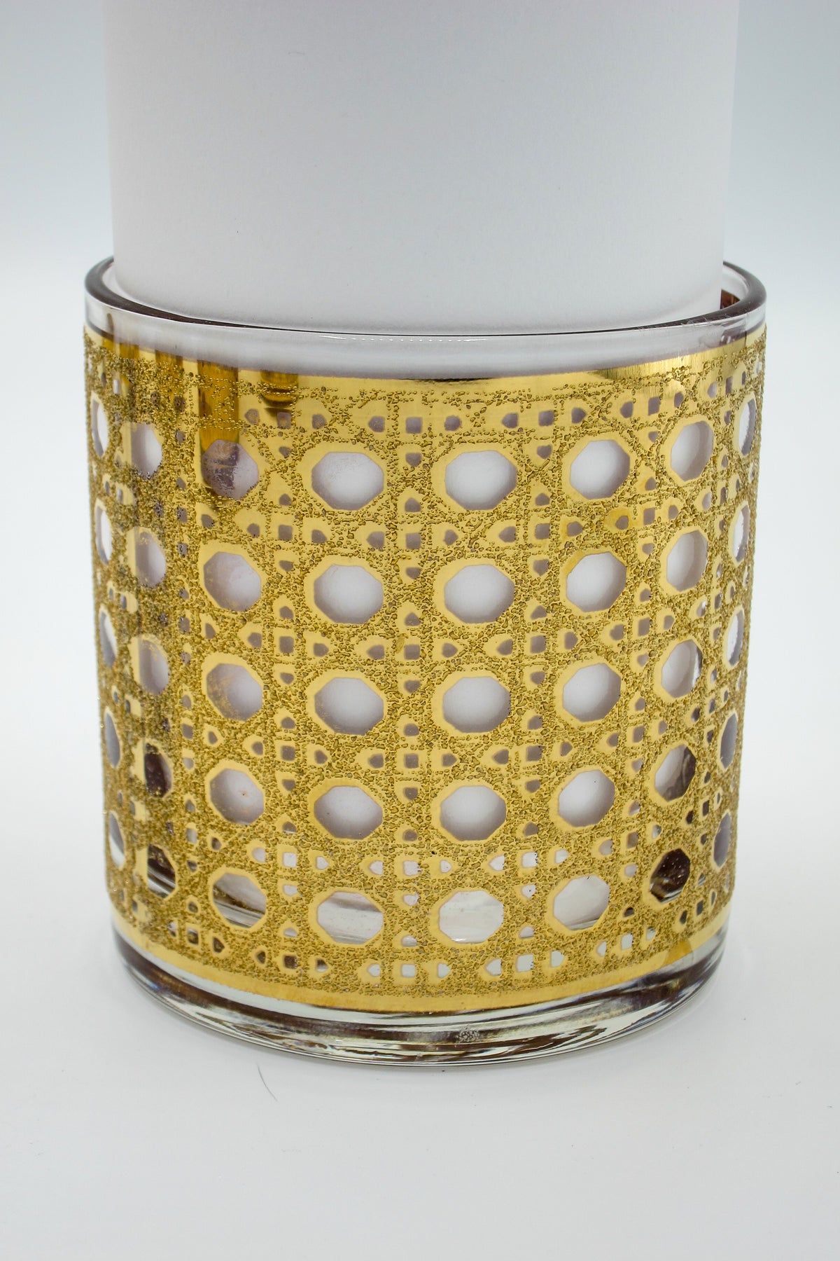 Mid-Century Gold Culver Canella Rocks Glasses