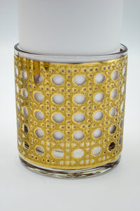 Mid-Century Gold Culver Canella Rocks Glasses