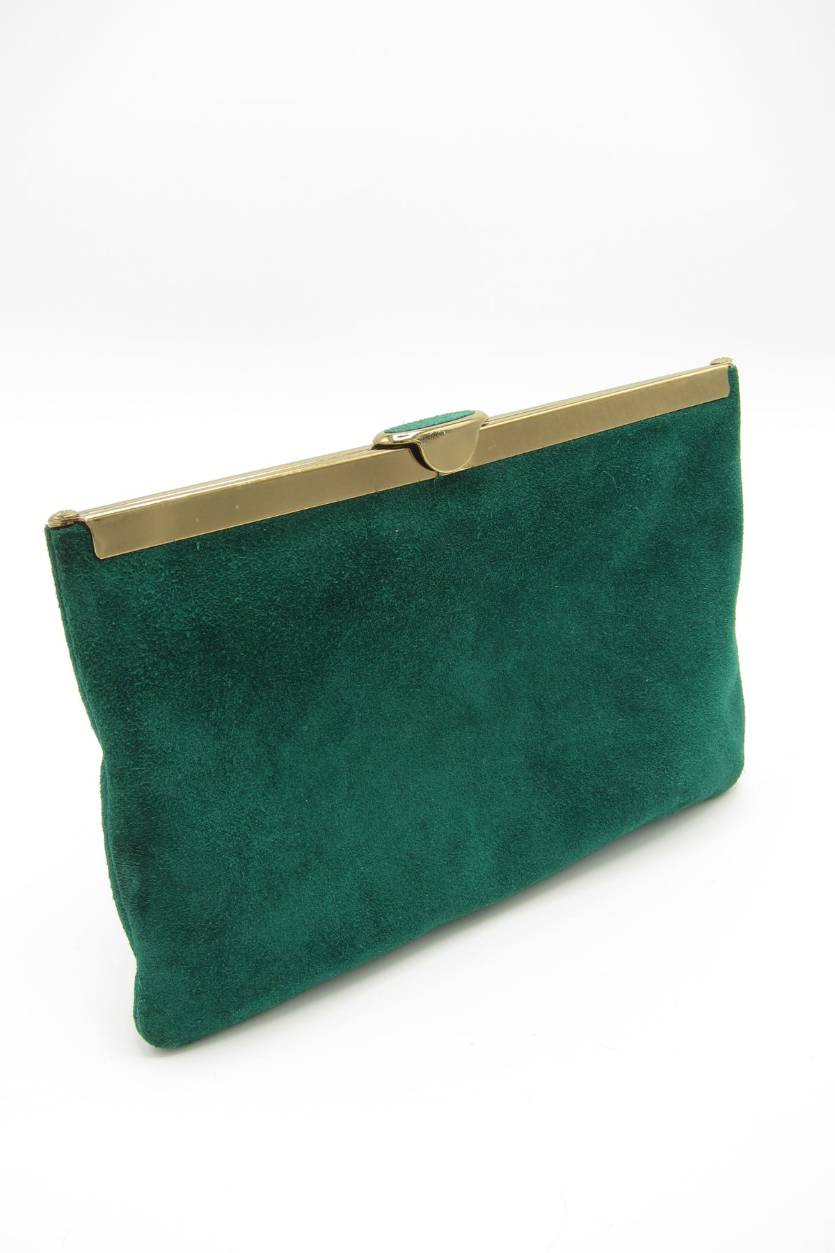 Vintage Green Suede Purse
