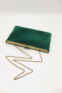 Vintage Green Suede Purse