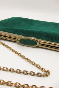 Vintage Green Suede Purse