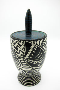 Postmodern Ceramic Lidded Jar