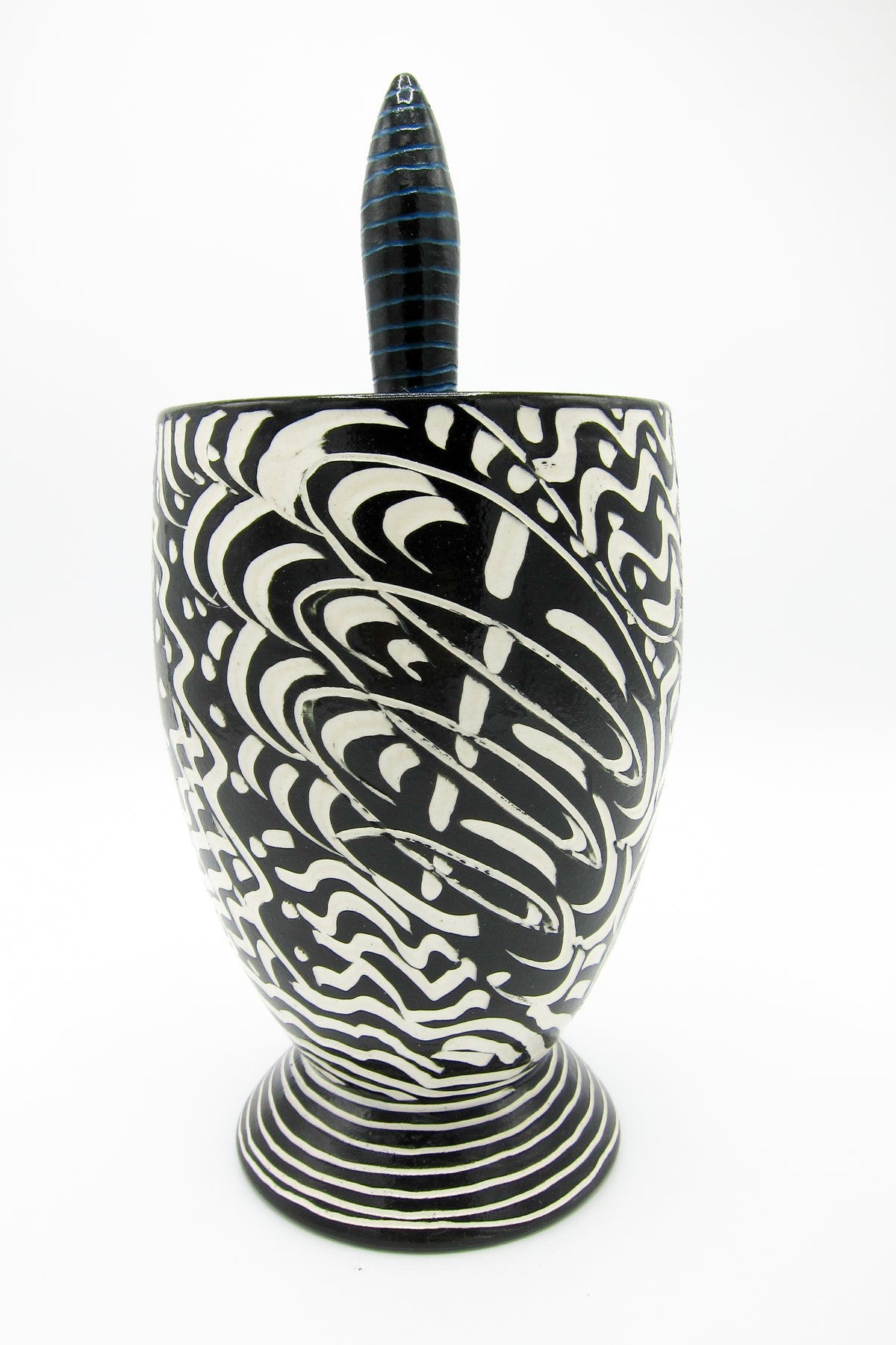 Postmodern Ceramic Lidded Jar