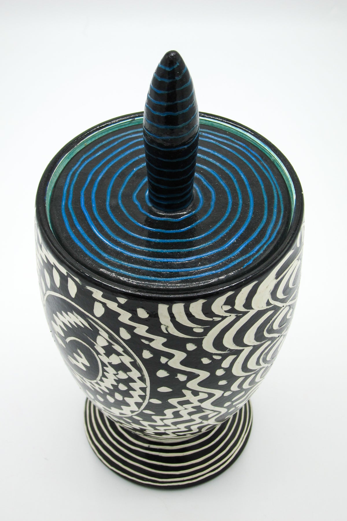 Postmodern Ceramic Lidded Jar
